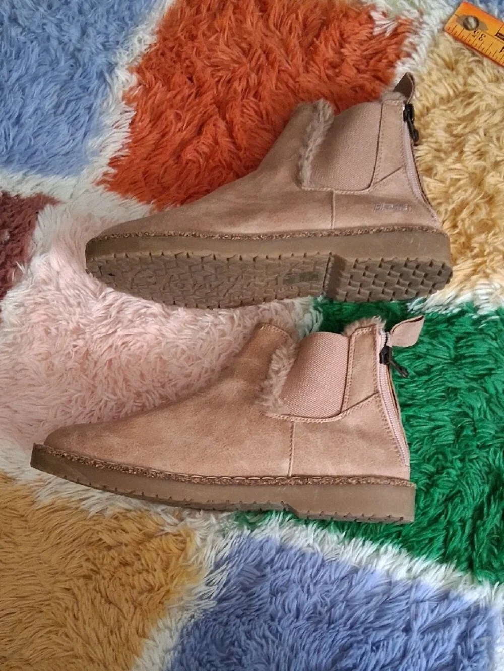 Blowfish Tan Faux-Suede Ankle Booties